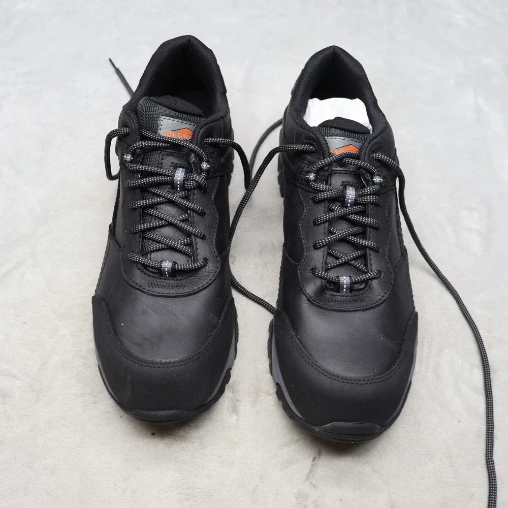 Merrell Mens 11.5 Work Boots Black Moab Adventure Carbon Fiber Safety Toe‎ NEW?